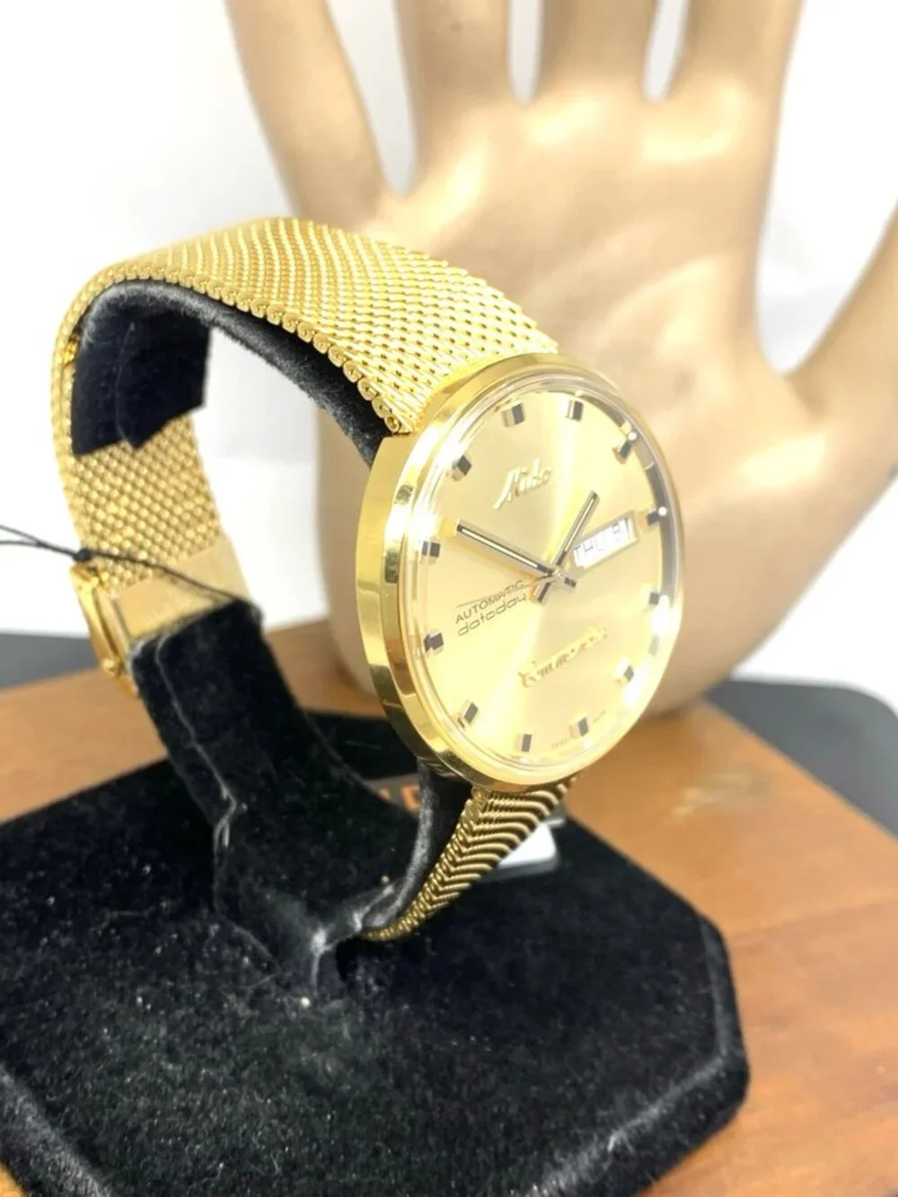 Mido Commander Men's Watch M842932213 Swiss Automatic Day Date Gold Steel 37mm